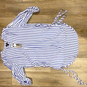 Blue and White stripped blouse!!
